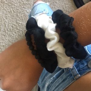 Three never worn hair scrunchies